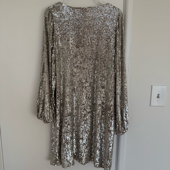 NWT Show Me Your Mumu Women's Aniston Mini Long Sleeve Dress Sequins Size XL - Picture 6 of 7